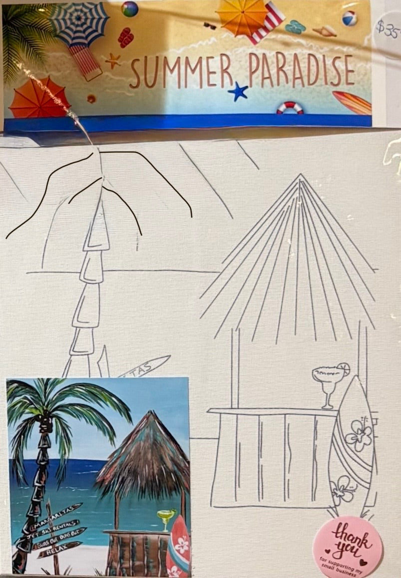 Summer Paradise 9x12 Canvas