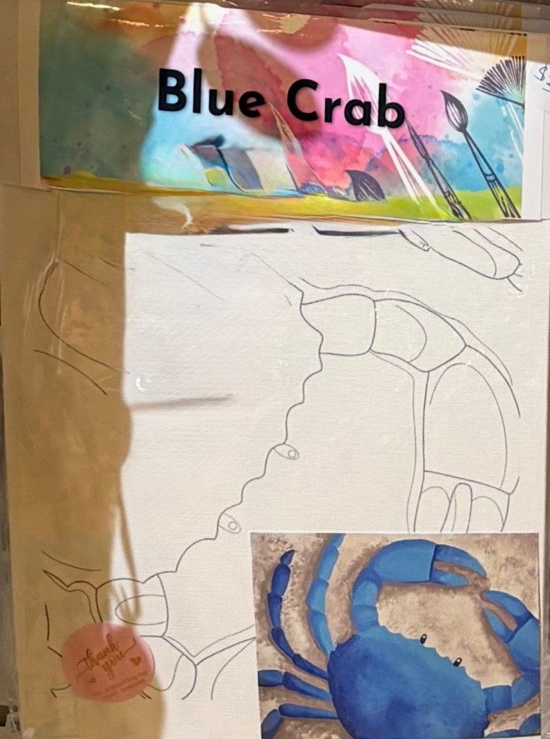 Blue Crab 9x12 Canvas