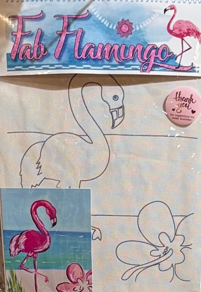 Fab Flamingo 9x12 canvas