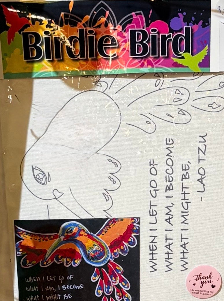 Birdie Bird 9x12 canvas