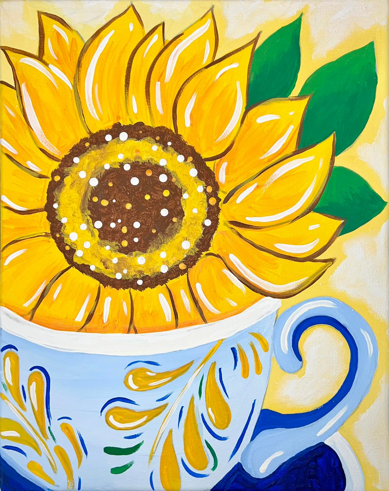 Cup of Sunshine 9x12 Canvas