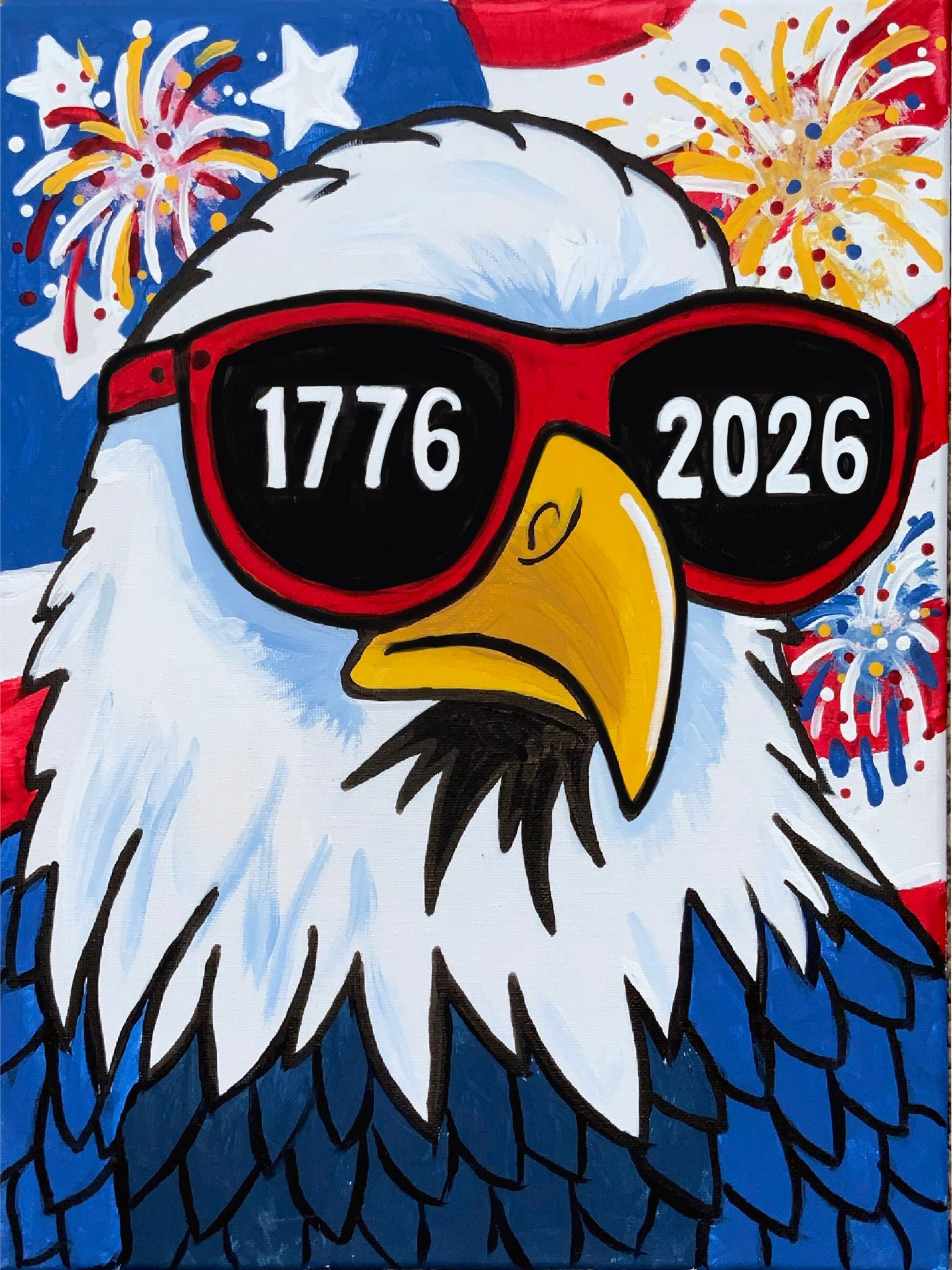 Freedom Eagle 9x12 Canvas