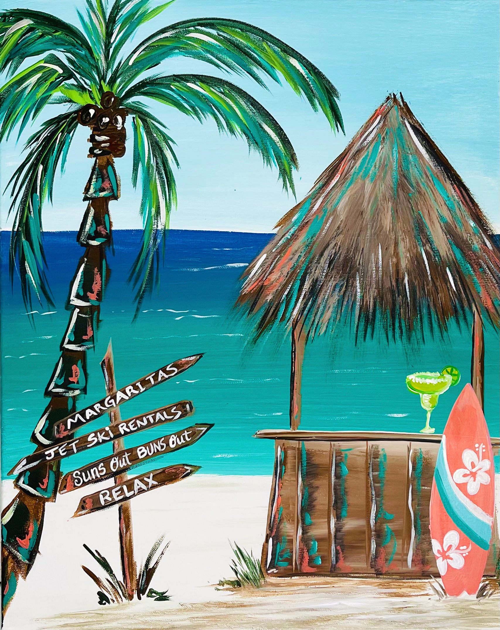Summer Paradise 9x12 Canvas