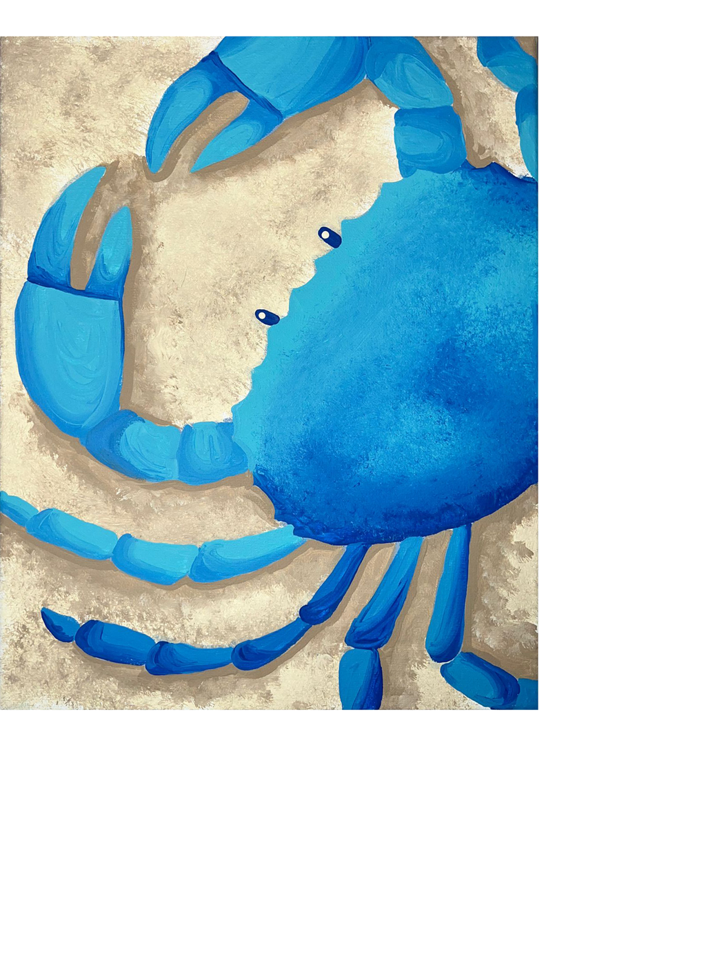 Blue Crab 9x12 Canvas